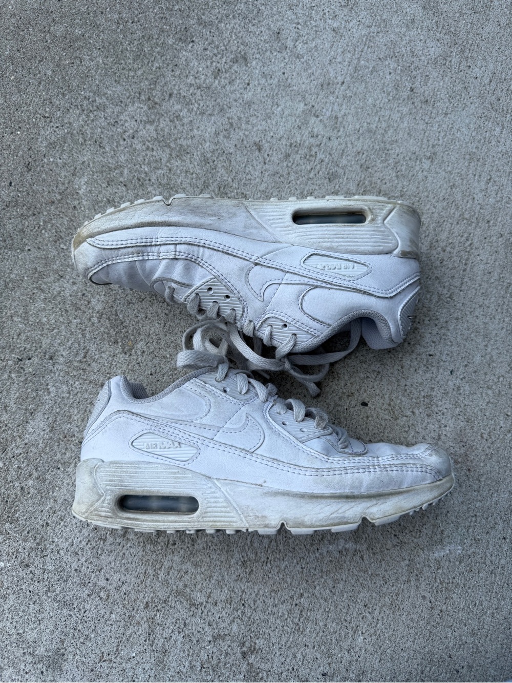 Nike Kids White Air Max 90 Sneakers